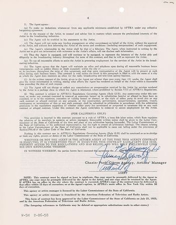 Lot #1233 James Stewart Signed Document - Image 2