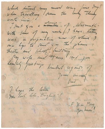 Lot #582 Jacobus Oud Handwritten Letter Signed - Image 2