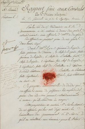 Lot #257 Napoleon: Napoleon approves the promotions of 31 artillery officers recommended by the Minister of War - Image 3