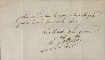 Lot #257 Napoleon: Napoleon approves the promotions of 31 artillery officers recommended by the Minister of War - Image 4