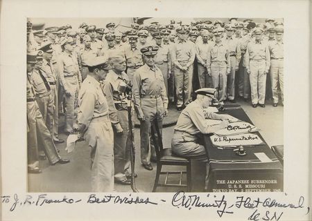 Lot #393 Chester Nimitz Signed Photograph - Image 1