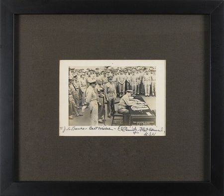 Lot #393 Chester Nimitz Signed Photograph - Image 2