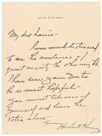 Lot #86 Herbert Hoover: ?You must take care of yourself and leave the votes alone? - Image 1