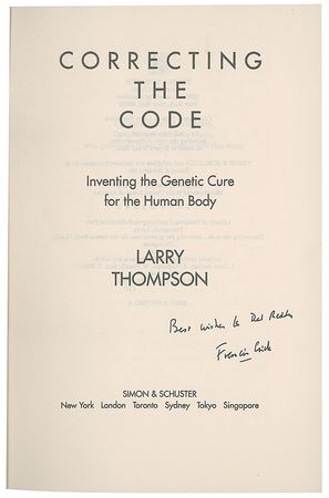 Lot #307 DNA: Francis Crick Book - Image 1