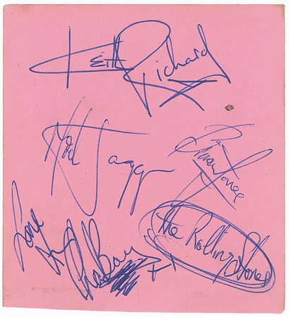 Lot #767 Rolling Stones Signatures - Image 1