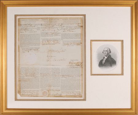 Lot #1 George Washington: Rare three-language