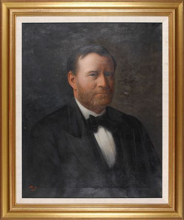 Lot #37 U. S. Grant: Original oil portrait painted from life while Grant was president - Image 1