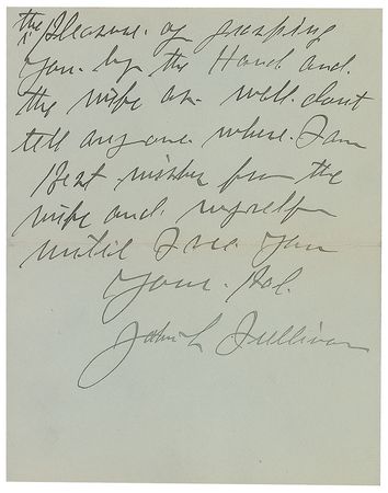 Lot #1319 John L. Sullivan: The first Heavyweight Champion cautions his friend: ?Don?t tell any one where I am? - Image 2