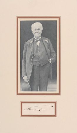 Lot #220 Thomas Edison Signature - Image 1