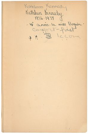 Lot #68 Kathleen Kennedy’s Signed Textbook - Image 1