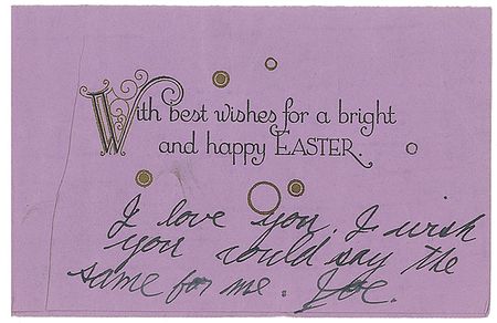 Lot #69 Joseph P. Kennedy, Jr Signed Easter Card - Image 1