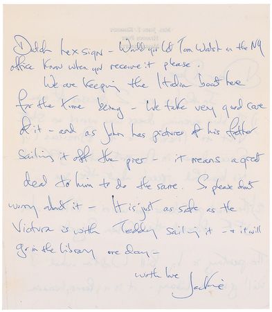 Lot #285 Jacqueline Kennedy Autograph Letter Signed Referencing the Bay of Pigs Invasion - Image 2