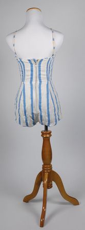 Lot #39 Jacqueline Kennedy’s Blue and White Striped Bathing Suit - Image 2