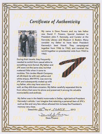 Lot #21 John F. Kennedy?s Striped Necktie - Image 3