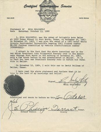 Lot #140 John F. Kennedy's November 22nd White Lincoln Continental - Image 8