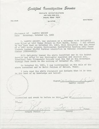 Lot #140 John F. Kennedy's November 22nd White Lincoln Continental - Image 9