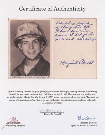 Lot #186 Lee Harvey Oswald 1959 US Marine Photograph - Image 3