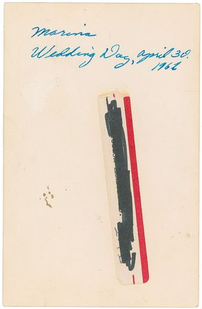 Lot #162 Marina Oswald 1961 Wedding Photograph Annotated by Lee - Image 2