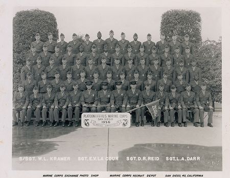 Lot #182 Lee Harvey Oswald?s Hand-noted 1956 US Marine Corps Platoon Photograph - Image 1