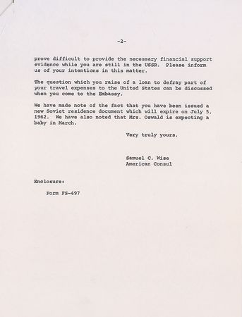 Lot #170 Lee Harvey Oswald 1961 Autograph Letter Signed to Senator Tower - Image 8