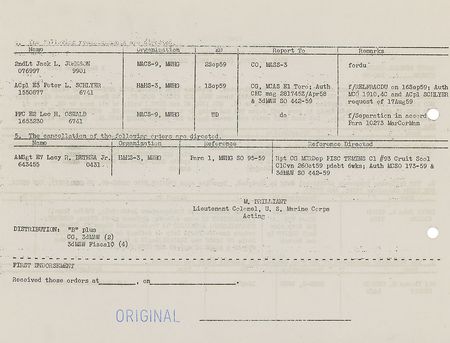 Lot #187 Lee Harvey Oswald?s Personal Copy of His Marine Discharge Orders - Image 2