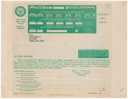 Lot #178 Lee Harvey Oswald 1956 US Marine Corps Certificate of Acceptance - Image 2