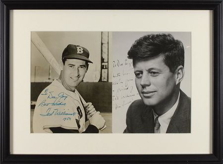 Lot #79 John F. Kennedy 1959 Signed Photograph with Inscription Mentioning Ted Williams - Image 1