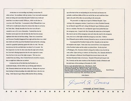 Lot #196 David Powers’s Eyewitness Typescript Signed - Image 2