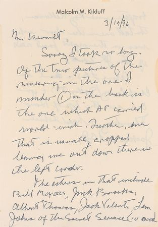 Lot #234 Malcolm M. Kilduff Signed Photograph and Letter Describing LBJ’s Swearing-In - Image 2