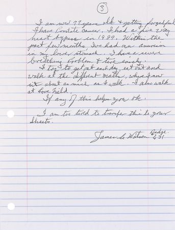 Lot #220 Dallas Police Officer James Watson’s Handwritten Account - Image 3