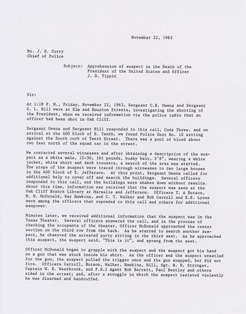 Lot #213 Captors of Lee Harvey Oswald Signed Statement Typescript - Image 1