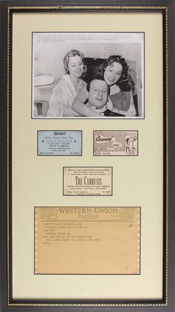 Lot #256 Jack Ruby Congratulatory Telegram and Business Cards - Image 1