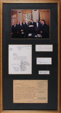 Lot #302 Warren Commission Signatures and Telegram Sent to Marina Oswald - Image 1