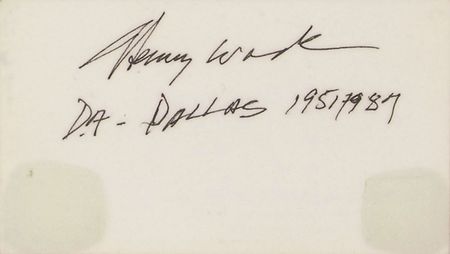 Lot #261 District Attorney Henry Wade Signed Business Card - Image 2