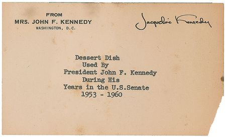 Lot #81 John F. Kennedy’s Personally-used Senatorial Porcelain Luncheon Dish - Image 3