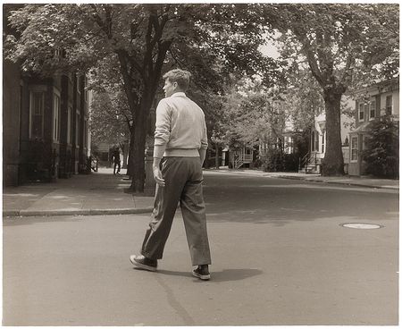 Lot #98 John F. Kennedy Photograph Crossing a Georgetown Street - Image 1