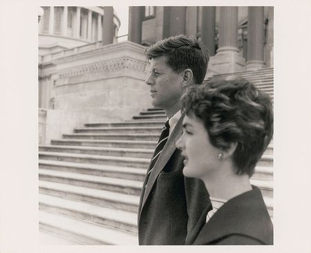 Lot #105 John and Jacqueline Kennedy Photograph Looking Out Over Capitol Hill - Image 1