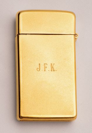 Lot #33 John F. Kennedy’s Engraved 10k Gold-plated Lighter  - Image 2