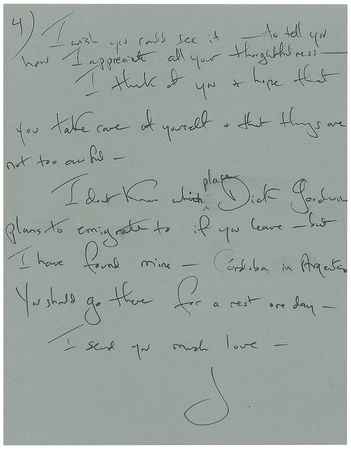 Lot #282 Jacqueline Kennedy Circa 1966 Autograph Letter Signed - Image 4