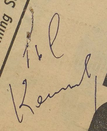 Lot #290 Ted Kennedy Signed Newspaper - Image 2