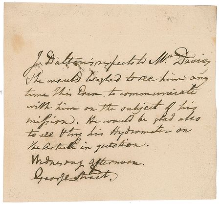 Lot #428 John Dalton Handwritten Letter Signed - Image 2