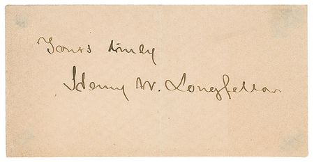 Lot #1913 Henry Wadsworth Longfellow Signature - Image 1