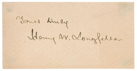 Lot #1913 Henry Wadsworth Longfellow Signature - Image 2