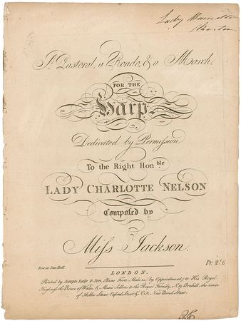 Lot #466 Lady Emma Hamilton: Harp music from Lady Hamilton?s personal collection at Merton Place - Image 2