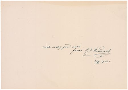 Lot #1922 Ignace J. Paderewski Signature - Image 1