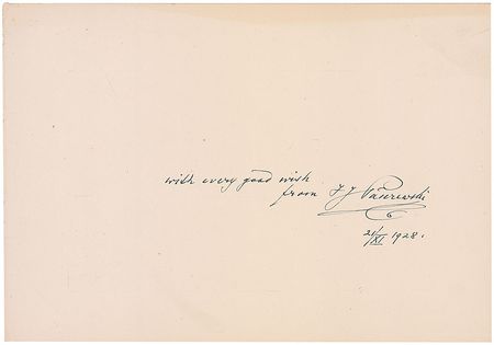 Lot #1922 Ignace J. Paderewski Signature - Image 2