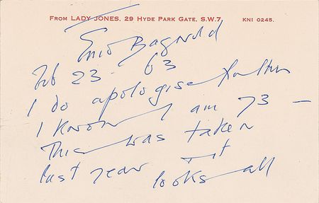 Lot #1905 Enid Bagnold Handwritten Letter Signed - Image 1