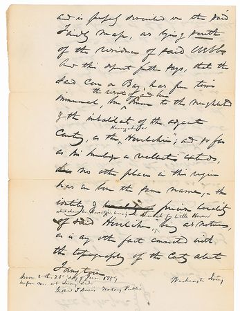 Lot #849 Washington Irving Signed Document - Image 2