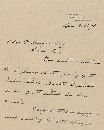 Lot #296 Grover Cleveland Handwritten Letter Signed - Image 1