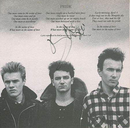 Lot #1930 U2: Bono 45 RPM Record Sleeve - Image 1